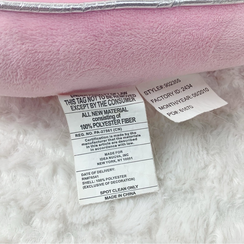 Justice Yorkie Puppy Best Friends Rhinestone Crowns Pink Heart Plush Pillow 2010 - Picture 11 of 11